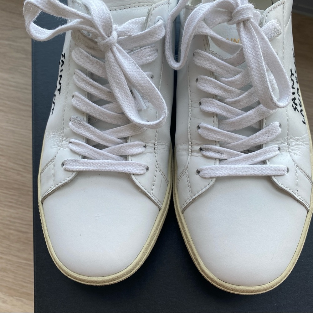 Saint Laurent Court Classic SL/06 Embroidered Sneakers - Picture 8 of 15
